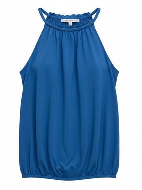 Max Studio Cobalt Blue Braided Halter Camisole